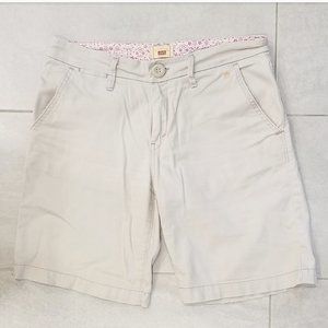 Levi's light khaki Bermuda style shorts